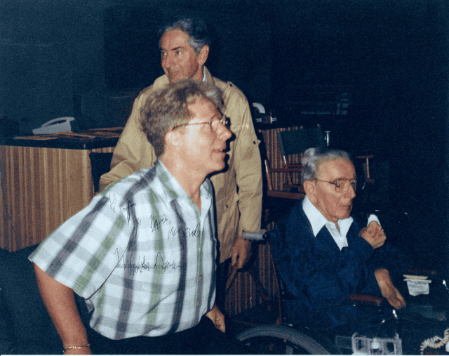 Miklos Rozsa’s autographed photo (with Tony Thomas behind him) at the recording session for his Madame Bovary Waltz.
Hollywood Nightmares
