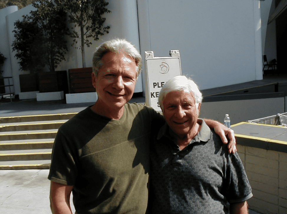 With Elmer Bernstein at the Bowl. His love music to The Age of Innocence was one of many works of his we performed. His last composition, “Fanfare for John at the Bowl” was composed months before his passing in 2004.